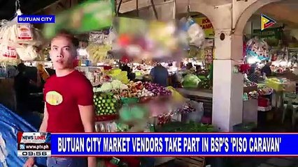 Butuan City market vendors take part ing BSP's 'Piso Caravan'
