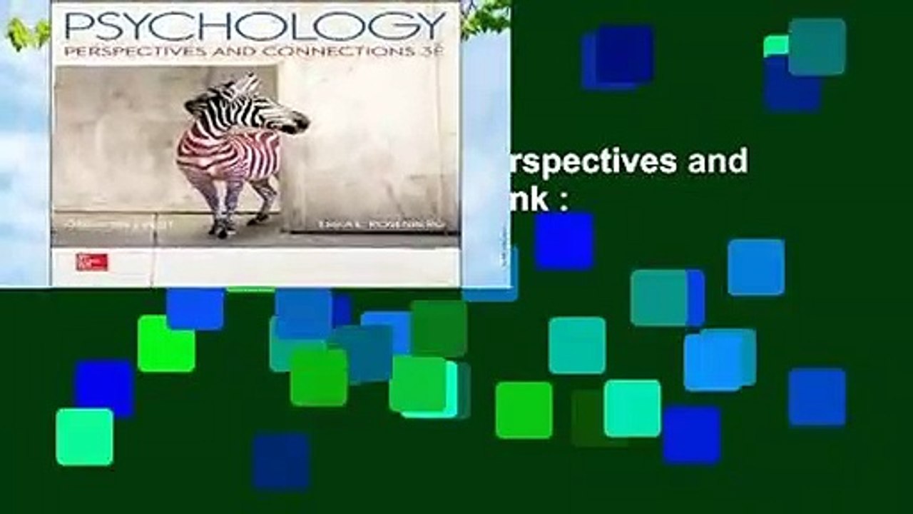 Full version  Psychology: Perspectives and Connections  Best Sellers Rank : #3
