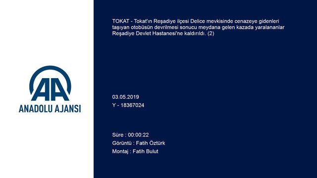 Reşadiye'de cenazeye gidenleri taşıyan otobüs devrildi (2) - TOKAT