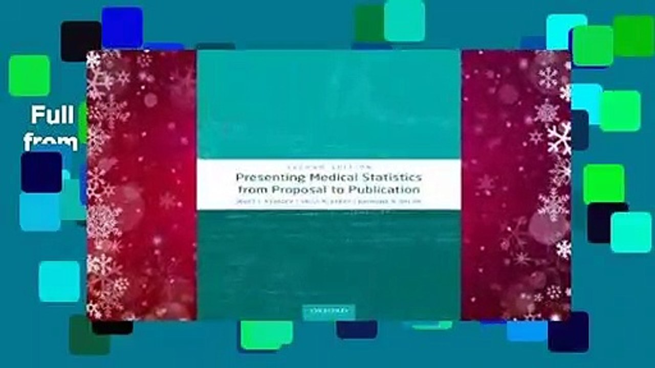 Full E-book  Presenting Medical Statistics from Proposal to Publication  For Kindle