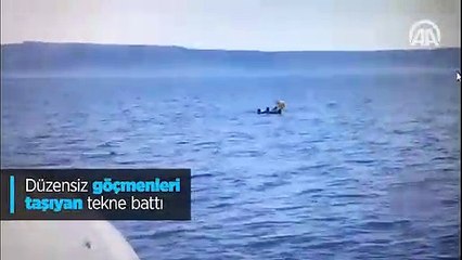Düzensiz göçmenleri taşıyan tekne battı