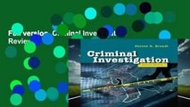 Full version  Criminal Investigation  Review