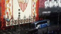 Sevilla-Leganés: Llegada del Leganés al Sánchez Pizjuán