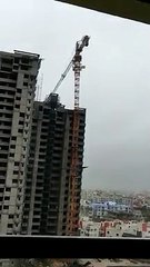 Fani cyclone 200 meter height crane falling down