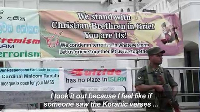 Muslims in Colombo attend mosque for Friday prayers