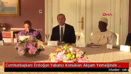 Cumhurbaşkanı Erdoğan Yabancı Konukları Akşam Yemeğinde Ağırladı