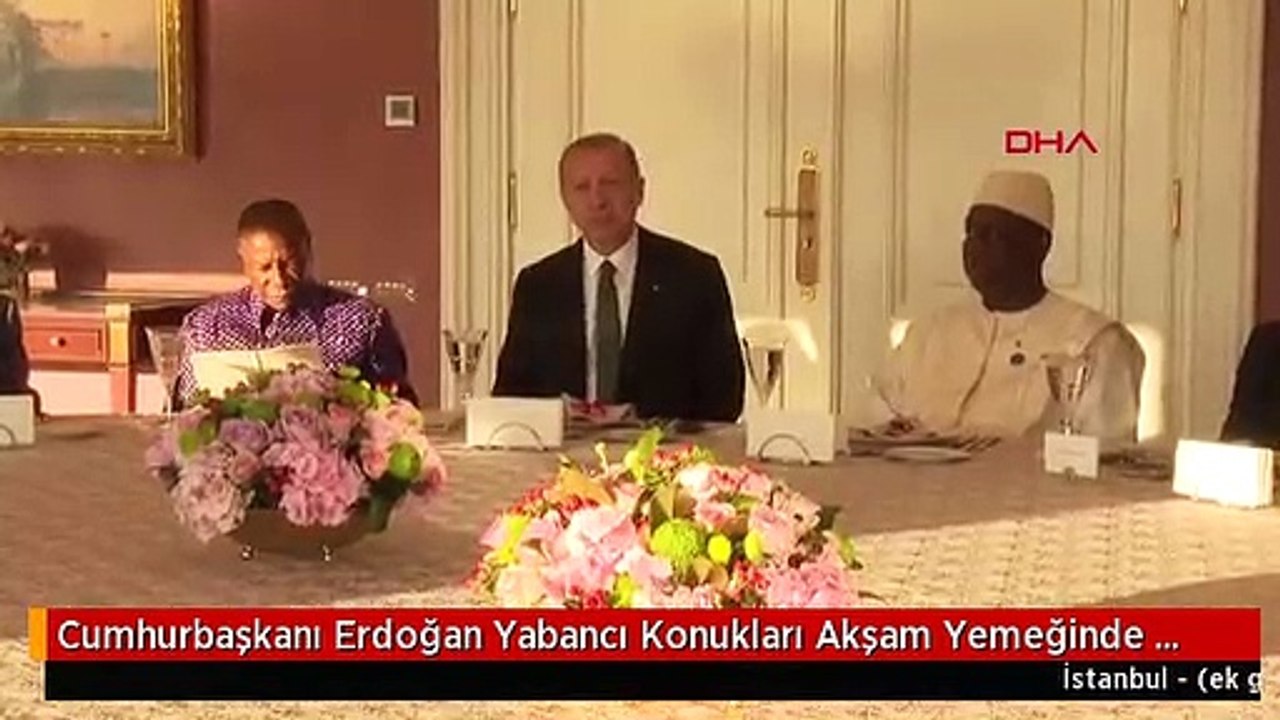 Cumhurbaşkanı Erdoğan Yabancı Konukları Akşam Yemeğinde Ağırladı