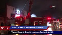 Konya’da mobilya tekstil atölyesinde yangın
