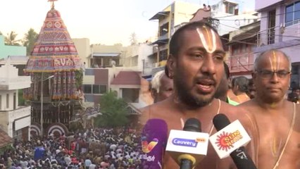 ஸ்ரீரங்கம் அரங்கநாதர் கோவிலில் சித்திரைத் தேரோட்டம் நடந்தது  நடைபெற்றது.