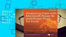 About For Books  Analyzing Data with Power BI and Power Pivot for Excel  Best Sellers Rank : #3