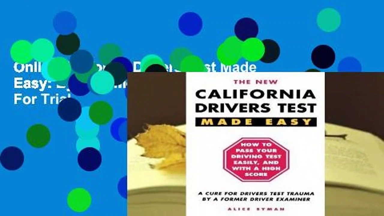 Online California Drivers Test Made Easy: By a Former Driver Examiner  For Trial