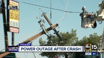 Crash cuts power in Phoenix, driver arrested