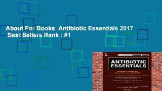 About For Books  Antibiotic Essentials 2017  Best Sellers Rank : #1