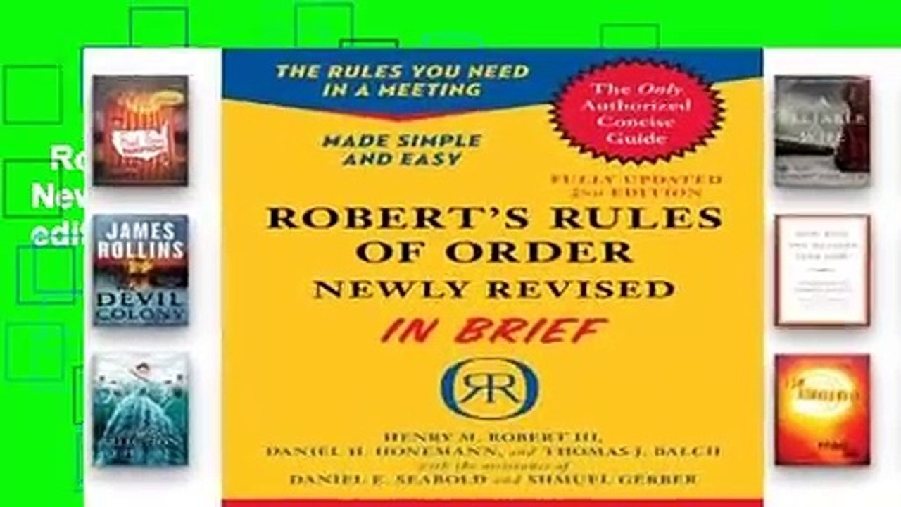 Robert's Rules of Order Newly Revised In Brief, 2nd edition Complete