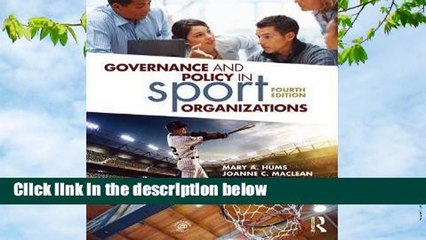 About For Books  Governance and Policy in Sport Organizations Complete