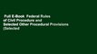 Full E-Book  Federal Rules of Civil Procedure and Selected Other Procedural Provisions (Selected