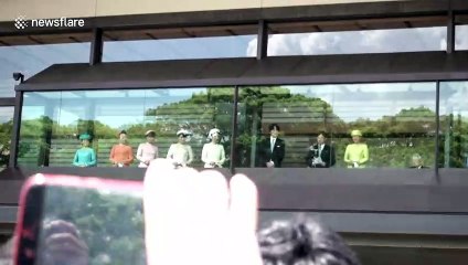 Japan's Emperor Naruhito greets public for the first time