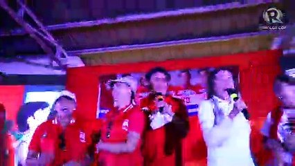 Ai Ai Delas Alas, mascot represent Bong Go in Cainta rally