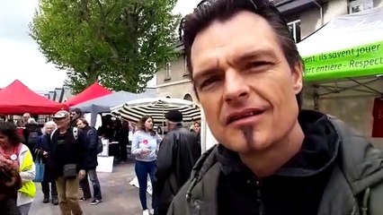 Vesoul : Fabien Robert,  président de Combactive parle du village associatif de la cause animale