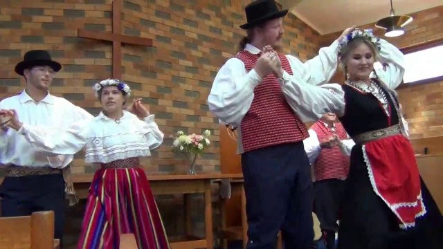 Scandinavian Markets 2019 Estonian Choir & Dancers, Viking fights, Andrew & Filip, Danish Church,Pennant Hills, Sydney, 5 May 19