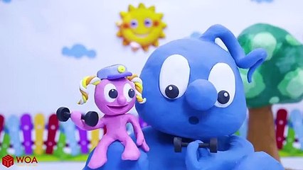 CLAY MIXER CAN'T STOP EATING -in- MOODY FOODY  Play Doh Cartoons