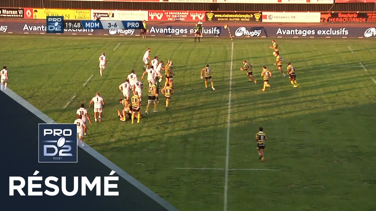 PRO D2 - Résumé Mont-de-Marsan-Provence Rugby: 12-42 - J01 - Saison 2019/2020