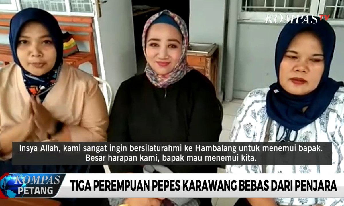 3 Perempuan Pepes Karawang Bebas dari Penjara