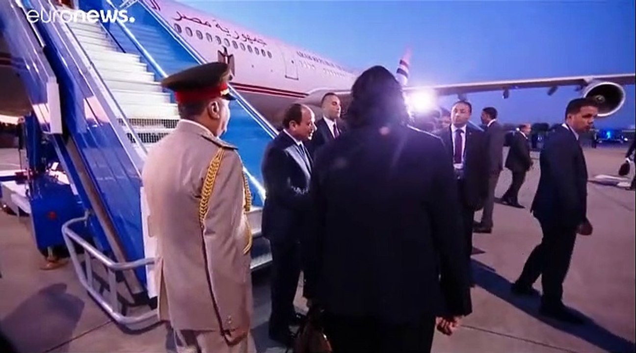 شاهد: لحظة وصول السيسي إلى فرنسا لحضور قمة مجموعة السبع