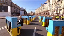 Yellow and blue abound as Ukraine celebrates its independence