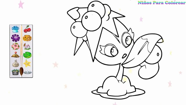 Colorant Missile Toe - Plantes et Zombies jeu | Peindre pour les jeunes enfants et dessiner pour les enfants