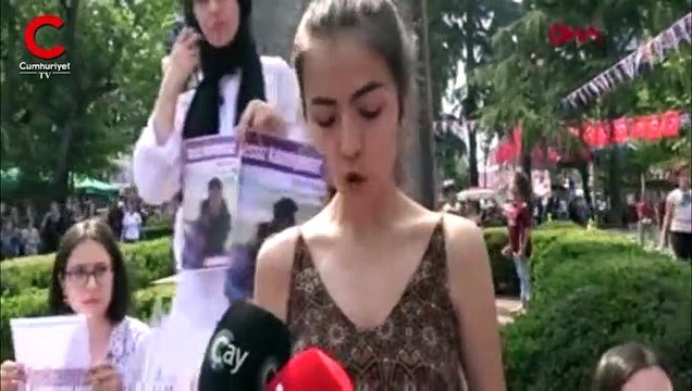 Emine Bulut cinayeti protestosuna Rabia Naz Vatan'ın babası da katıldı