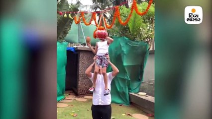 કિંગખાને પણ બોડીગાર્ડના ખભે ચડીને મટકી ફોડી, બોલિવૂડ પણ કૃષ્ણમય