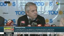 Argentina: aboga candidato Fernández por fortalecer economía regional
