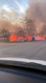 Fire Flairs along Brazilian Highway