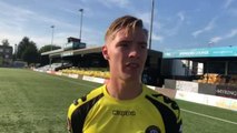 WATCH: Video interview with Harrogate Town's Alex Bradley after Stockport County win