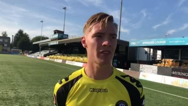 WATCH: Video interview with Harrogate Town's Alex Bradley after Stockport County win
