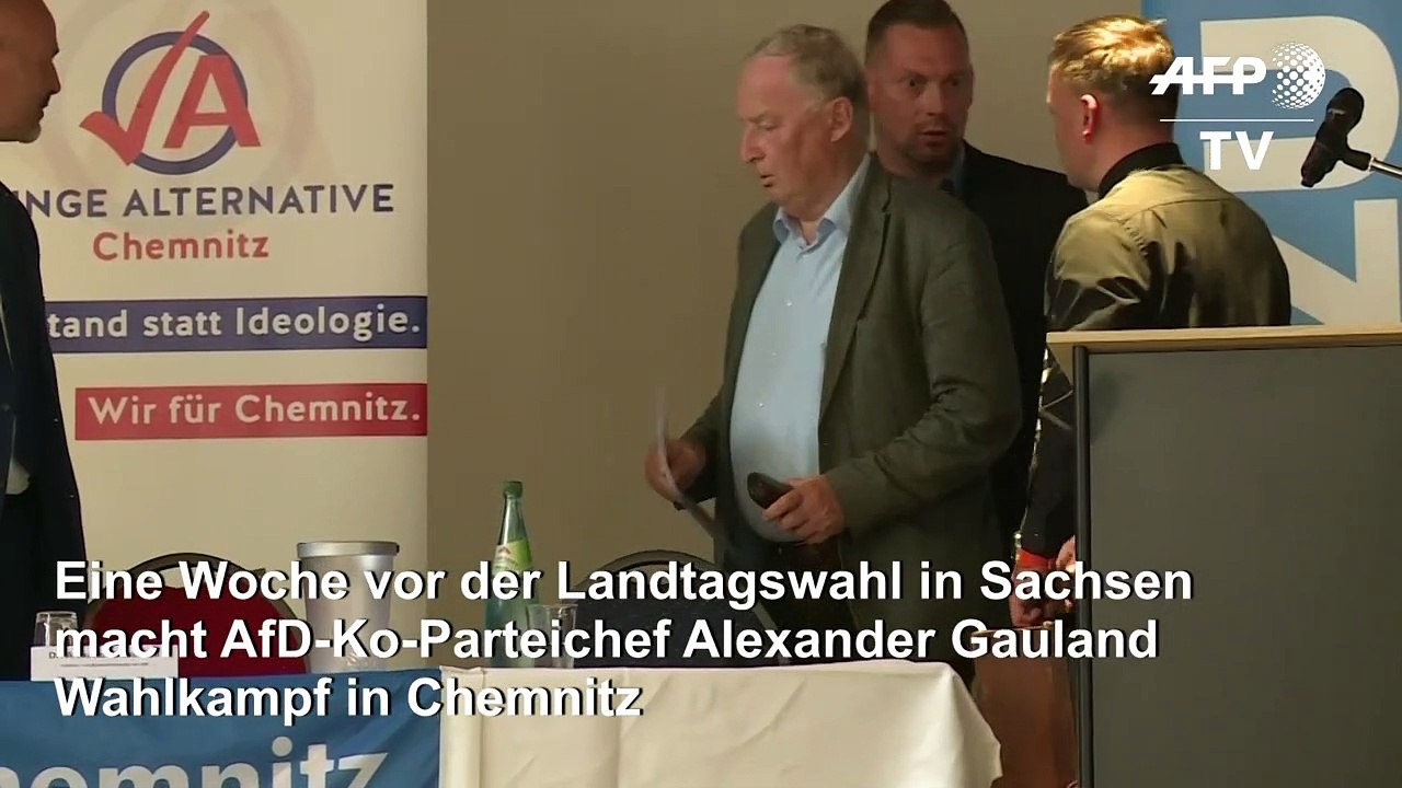 Gauland macht Wahlkampf in Chemnitz