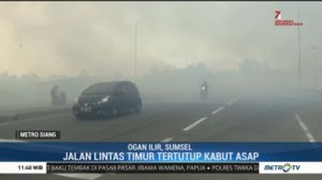 Kabut Asap Ganggu Jarak Pandang Pengendara di Sumsel