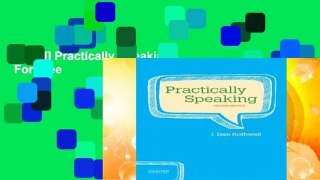 [Read] Practically Speaking  For Free