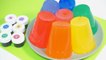 How To Make Colors Cup Jelly Pudding DIY Learn Colors Clay Slime Surprise Toys