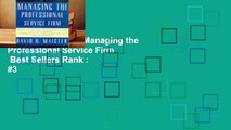 About For Books  Managing the Professional Service Firm  Best Sellers Rank : #3