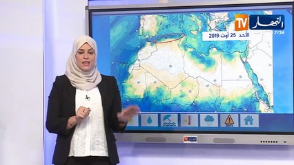 درجات الحرارة المتوقعة ببعض ولايات الوطن ليوم الأحد 25 أوت 2019
