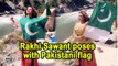 Controversy Queen Rakhi Sawant poses with Pakistani flag