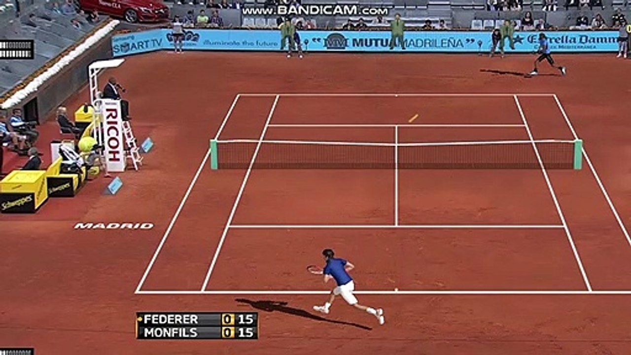 Federer Roger vs    Monfils Gael   Highlights  ATP 1000 - Madrid