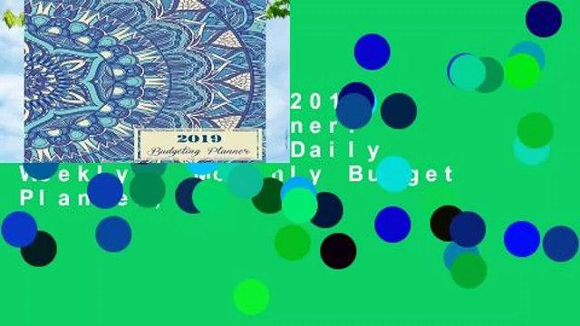 Full E-book 2019 Budgeting Planner: Blue Mandala, Daily Weekly Monthly Budget Planner, 12