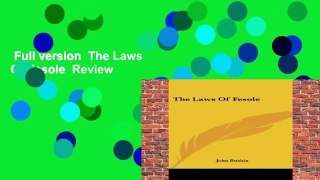 Full version  The Laws Of Fesole  Review