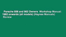 Porsche 956 and 962 Owners  Workshop Manual: 1982 onwards (all models) (Haynes Manuals)  Review