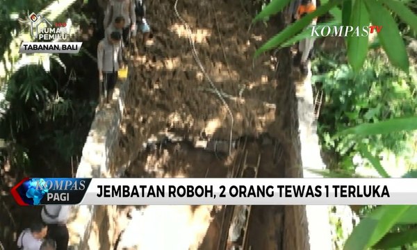 Jembatan di Tabanan Tiba-tiba Roboh, 2 Orang Tewas & 1 Terluka