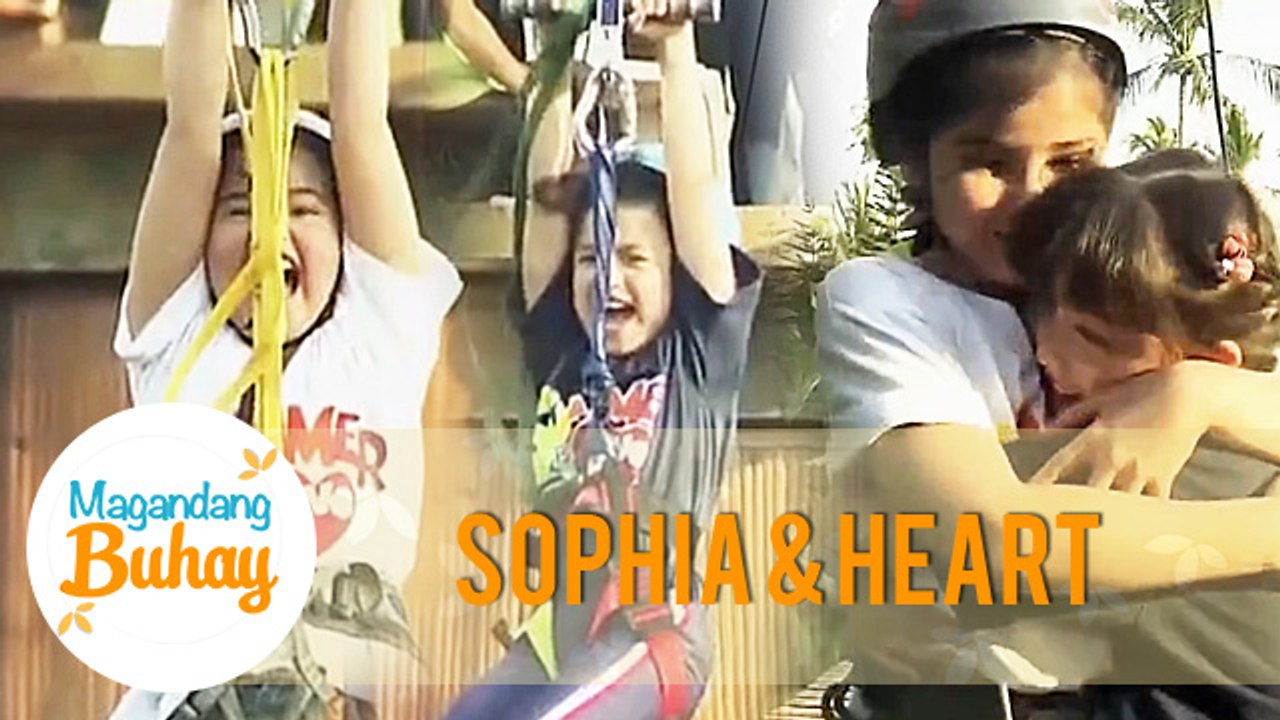 Sophia and Heart bravely face the zipline | Magandang Buhay