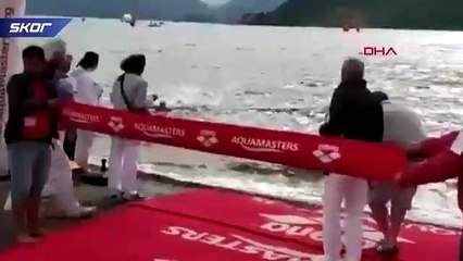 Yüzme yarışında skandal olay!